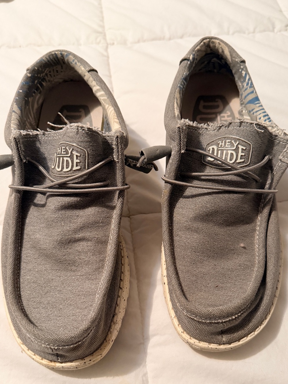 Hey Dude Grey Canvas Slip-On